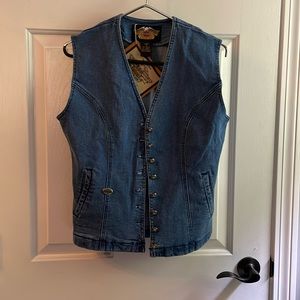 ladies harley-davidson denim vest